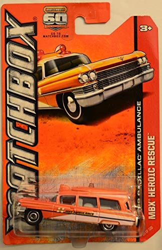 1963 Cadillac Ambulance Orange 20 of 120 Heroic Rescue Series 1:64 Scale Car