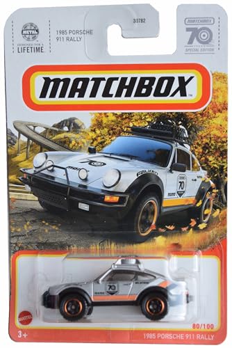 1985 Porsche 911 Rally, Silver, 1:64 Scale, Metal, 2.5 Inches