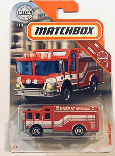 2019 Matchbox Hazard Squad Red #60/100 MBX /Rescue 16/20 Fire Truck Engine Pla