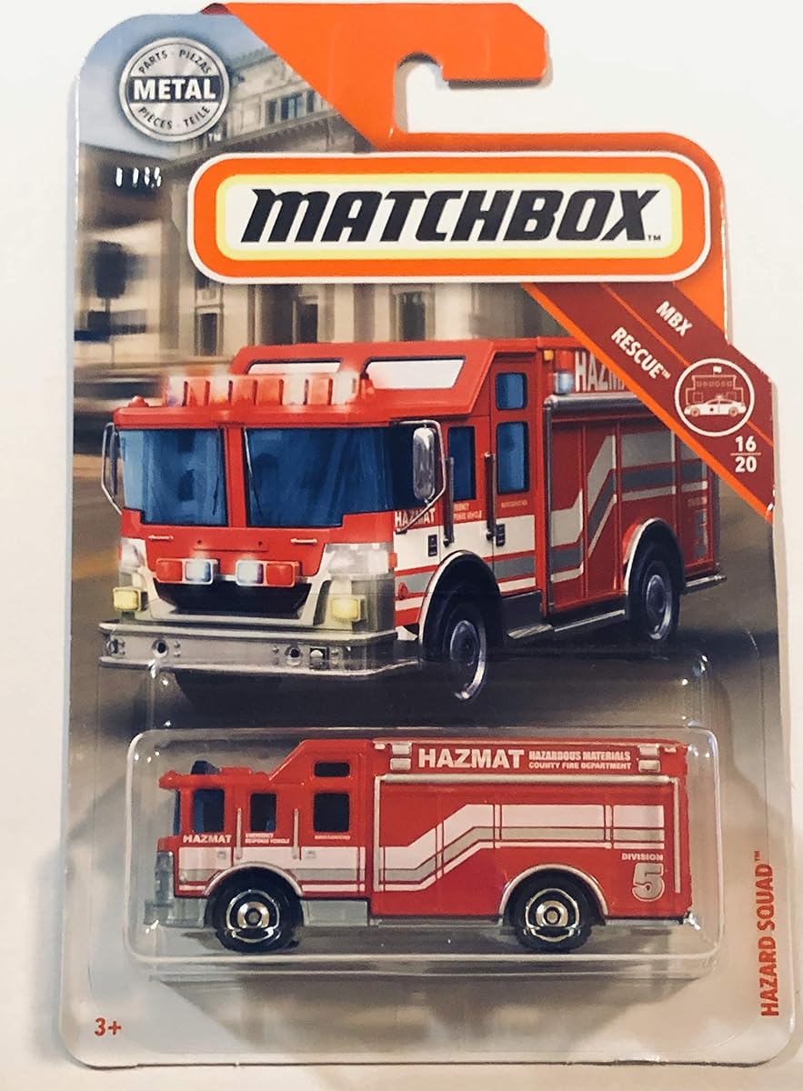2019 Matchbox Hazard Squad Red #60/100 MBX /Rescue 16/20 Fire Truck Engine Pla — view 2