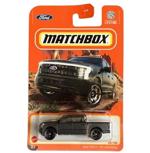 2022 Ford F-150 Lightning Black, 1:64 Scale Model