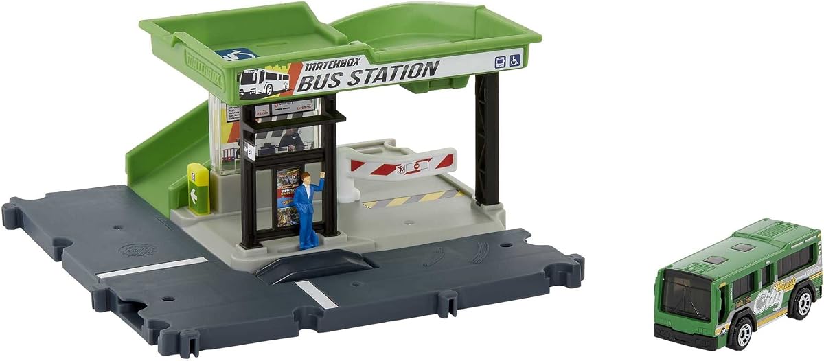 Bus Station Track for Cars Includes 1 Vehicle, Gift — view 2