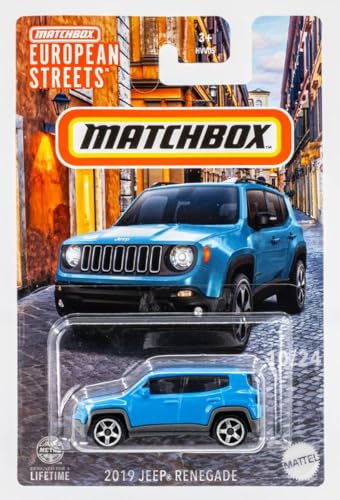 European Streets 2019 Jeep Renegade Blue 10/24 1:64 Scale