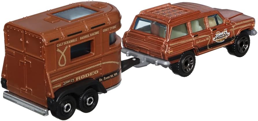Hitch & Haul Vehicle Playset - Cowboy Rodeo Round-Up ~ 6 Piece Set ~ SUV Inspi — view 3