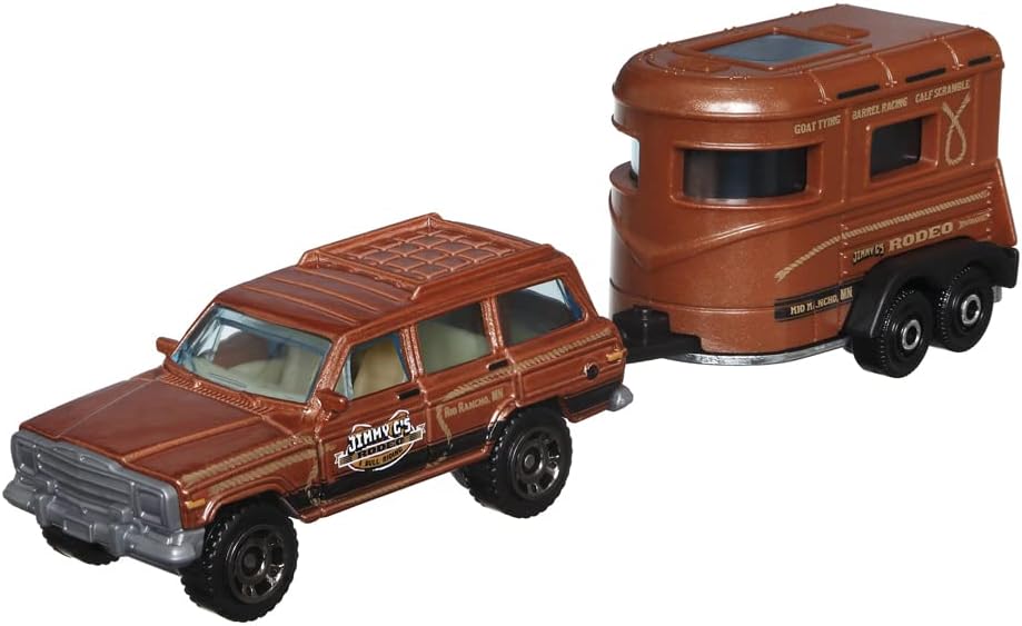 Hitch & Haul Vehicle Playset - Cowboy Rodeo Round-Up ~ 6 Piece Set ~ SUV Inspi — view 4