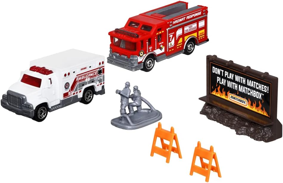 Hitch & Haul Vehicle Playset - Fire Rescue ~ 6 Piece Set ~ Hazmat Response Tru — view 2