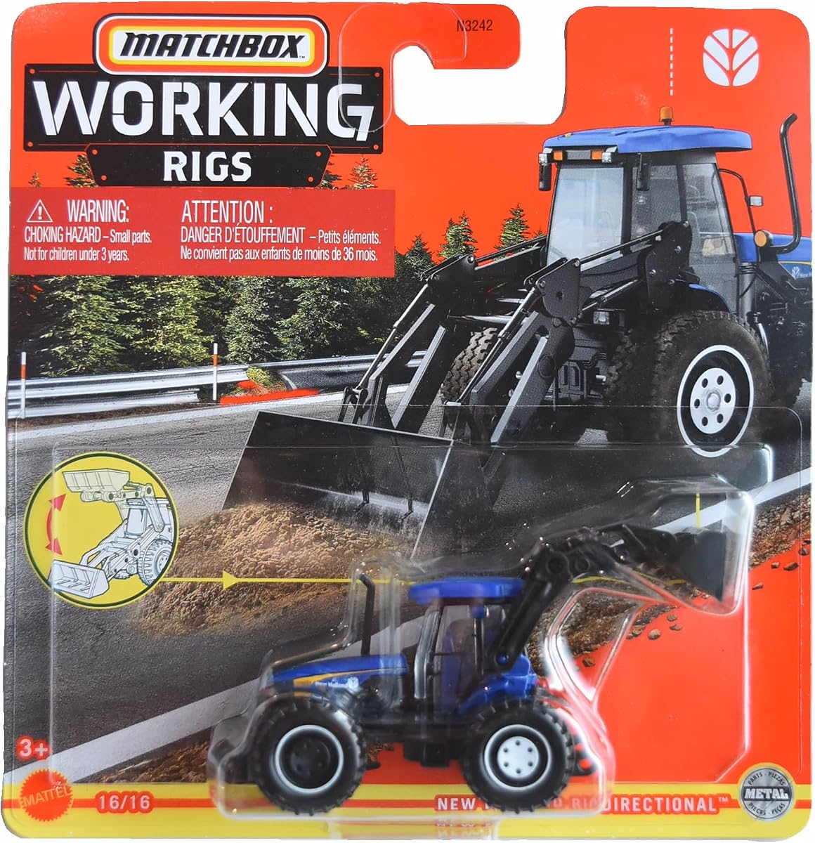 New Holland Biodirectional, Working Tractor 1:64 Scale, Blue, 3+ — view 2