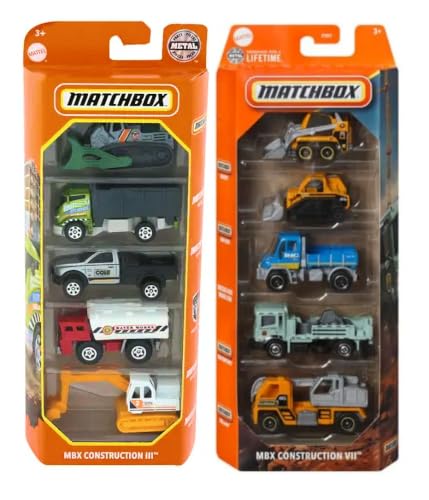 MBX Construction 5-Pack Vehicle Set of 2