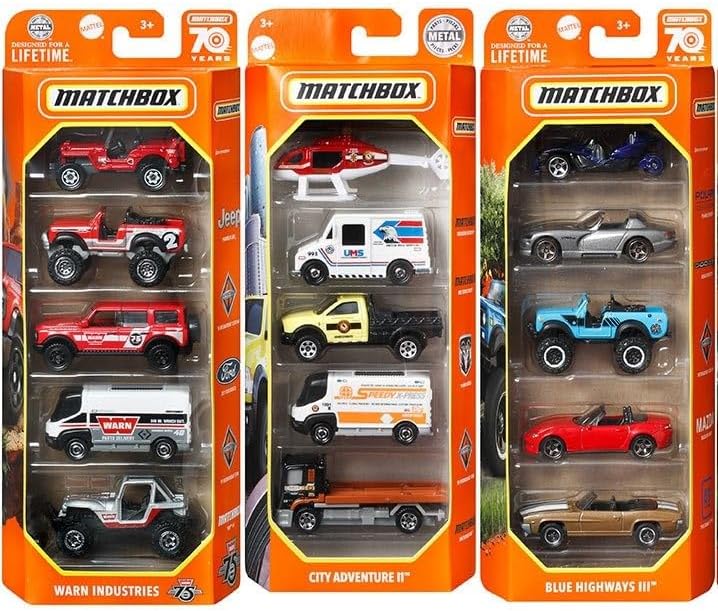 Multipack of 3 Themed 5 Packs- 15 Cars and Trucks 1:64 Scale — view 3