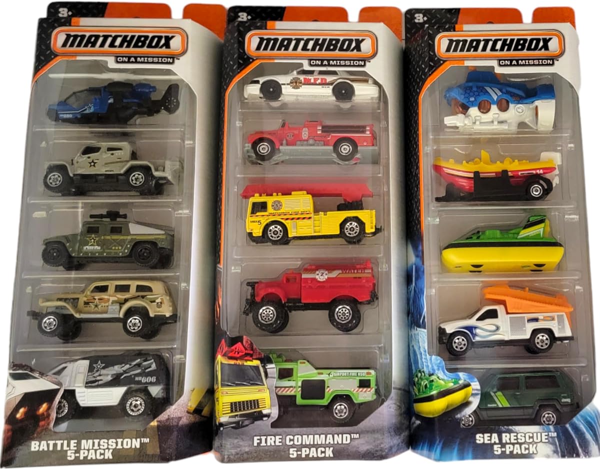 Multipack of 3 Themed 5 Packs- 15 Cars and Trucks 1:64 Scale — view 4