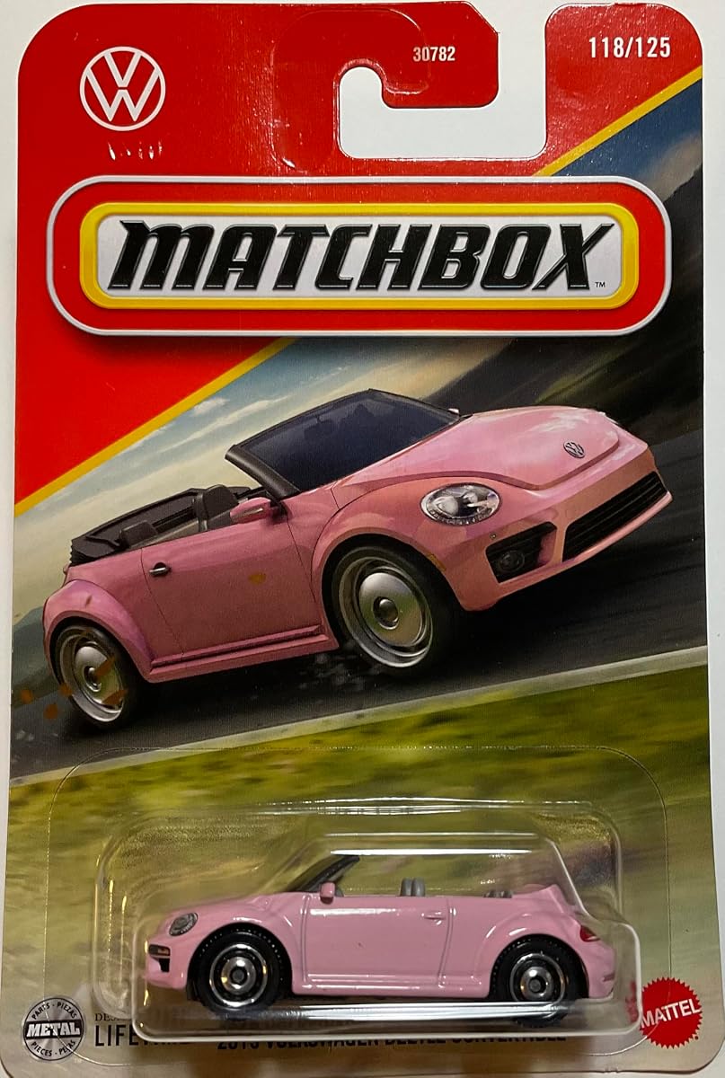 Pink 2019 Volkswagen Beetle Convertible - Matchbox - Scala 1/64 Circa — view 2