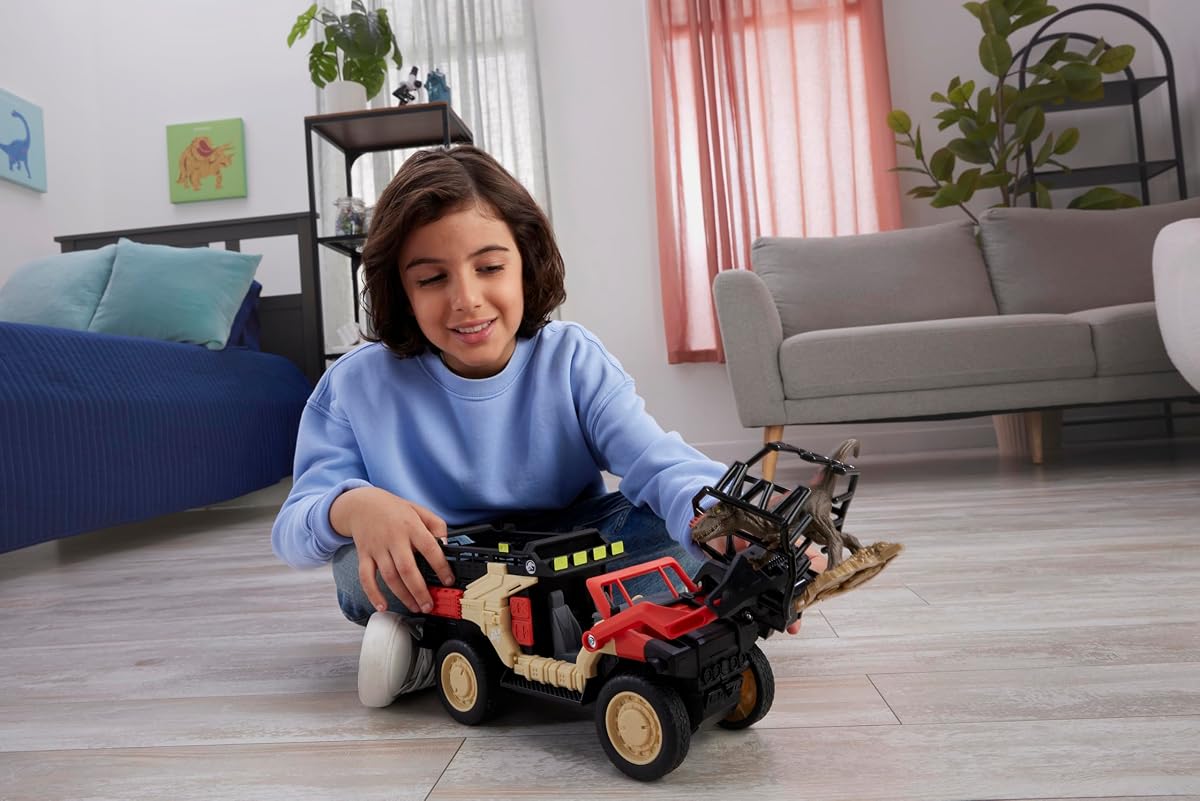 RC Jurassic World Truck with Dinosaur Figure — view 3