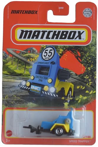 Speed Trapper, Blue Construction Vehicle, 1:64 Scale, Metal Body