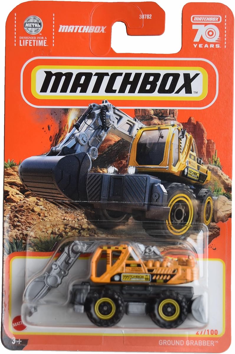 Yellow Ground Grabber Truck, Pull-Back Action, 1:64 Scale, Unisex, 8+ Years — view 2